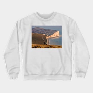 The Seven Sisters, East Sussex, UK (hikers) Crewneck Sweatshirt